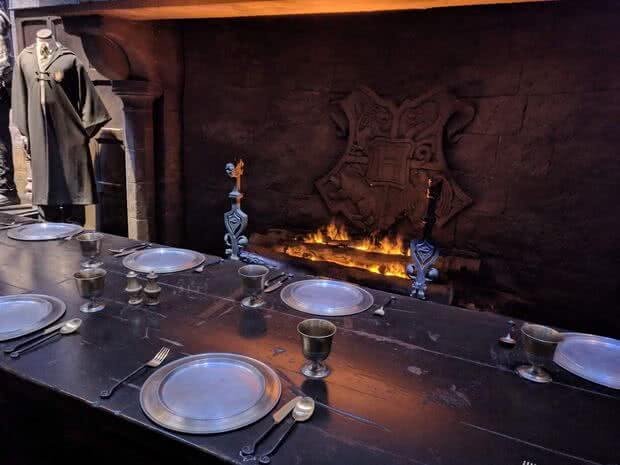 A fireplace in Hogwart's great hall, Warner Brother's Leavesden studios