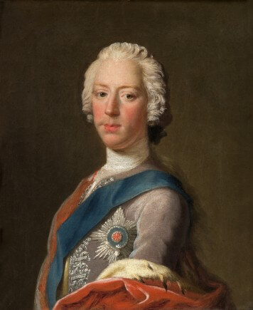 King of the Jacobites Bonnie Prince Charlie poses for Allan Ramsay