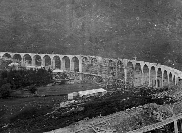 building Glenfinnan viaduct for the Harry Potter train