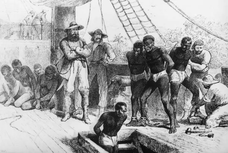 Slaves boarding Tom Riddell’s ship